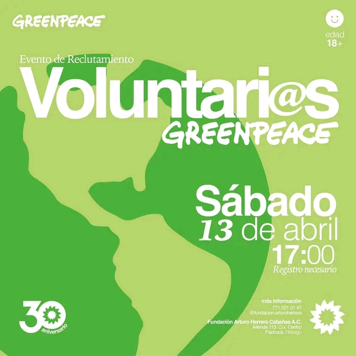Greenpeace busca voluntarios en&nbsp;Hidalgo