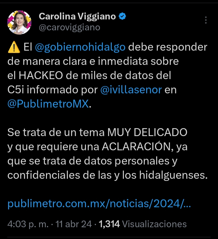 Hackean datos del C5i&nbsp;Hidalgo